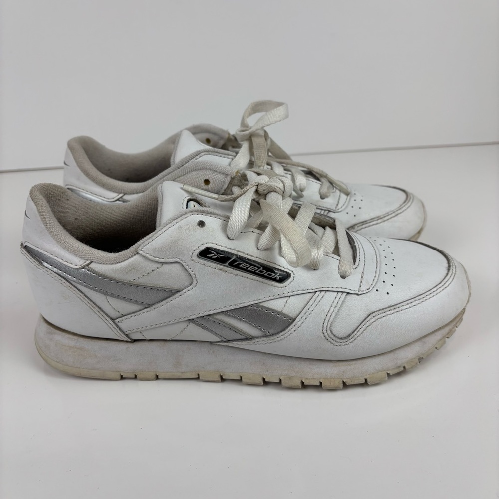 Reebok Classic White and Silver Trainers